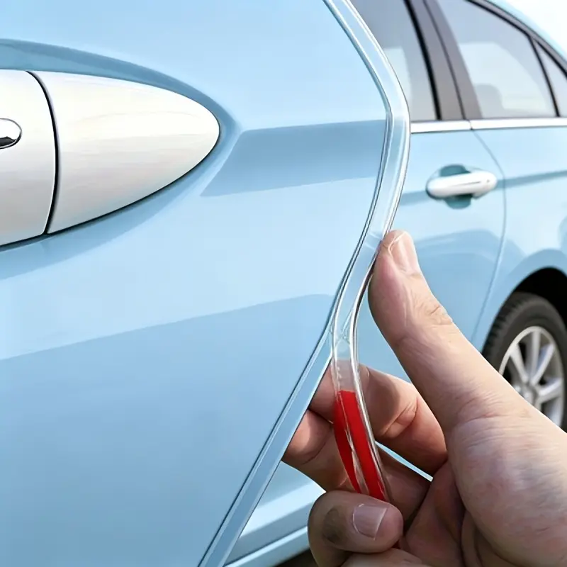 94.49 Inch Scratch Resistant Bumper Strip - Transparent PVC Car Door Bumper Strip - Suitable for All Vehicle Models, Adjustable Length, Car Exterior Accessories