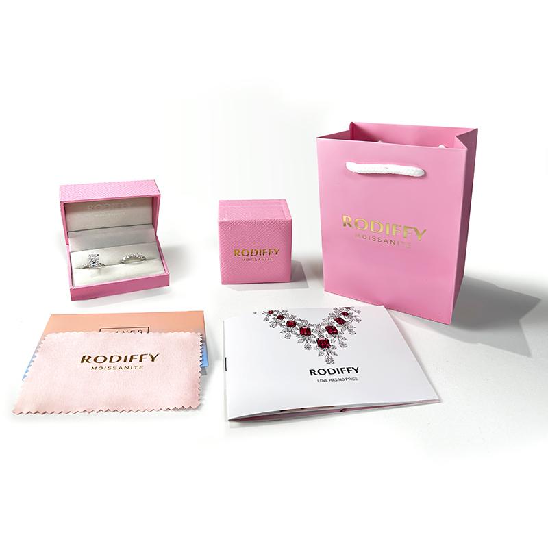 RODIFFY 4.5 Ct Synthetic Moissanite Rectangle Cut Engagement Ring In Sterling Silver