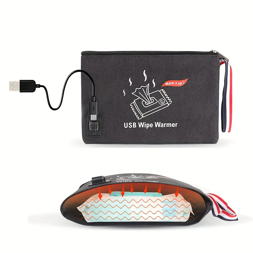 [USB Wipe Warmer] Portable USB Children's Wet Wipe Warmer, Suitable for Vehicle and Home Use, with Temperature Control Thermostat Function.Buy one get one free