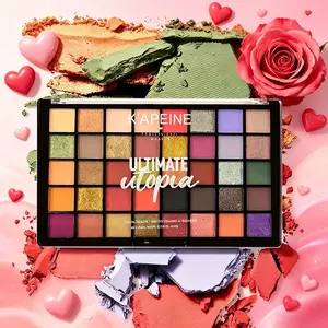 K'APEINE Utopia 40-shade eyeshadow palette with matte, shimmer, glitter textures. High pigment blendable long-lasting powder, versatile shades for daily makeup, party looks and festival creative eye art.