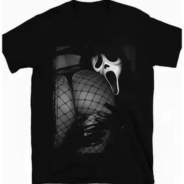 Ghost Face Scream Movie Graphic Vintage Cotton T-Shirt | Horror Film Streetwear Outfit | Comfortable Spooky Season Tee | Halloween Gift for Him/Her | Best Gift for Horror Fans Friends Family