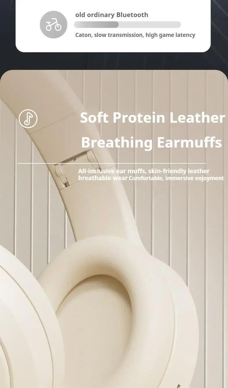 noisecancellingheadphone Wireless Bluetooth 5.3 Headphones Sports Gaming Earphones Support TF/AUX noise reduc