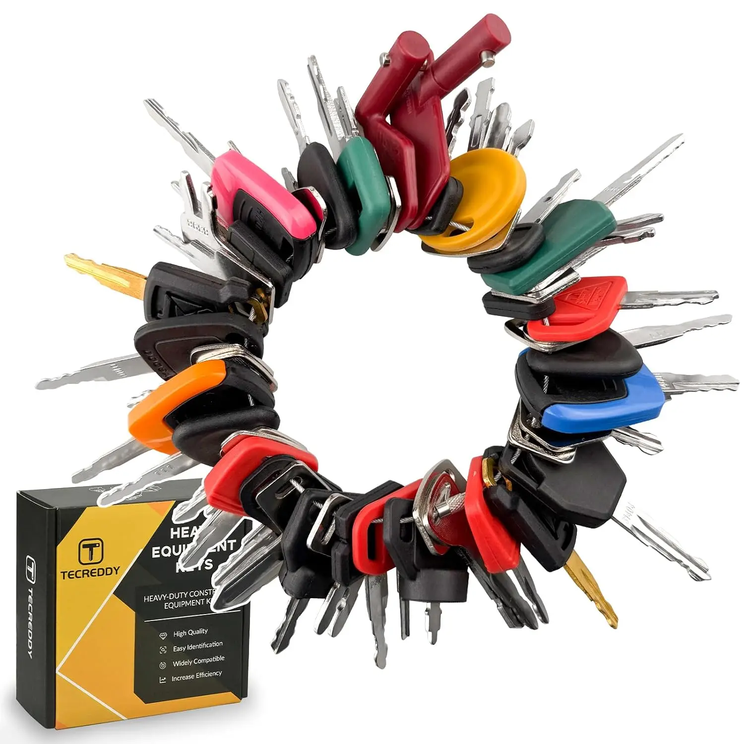 55 Equipment Keys Set, Construction Machine Ignition Key