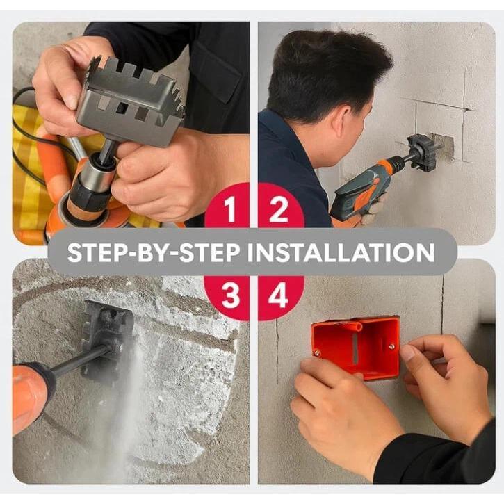 Creative Square Hole Cutter for Electrical Box,Stainless Steel Slot Cutter