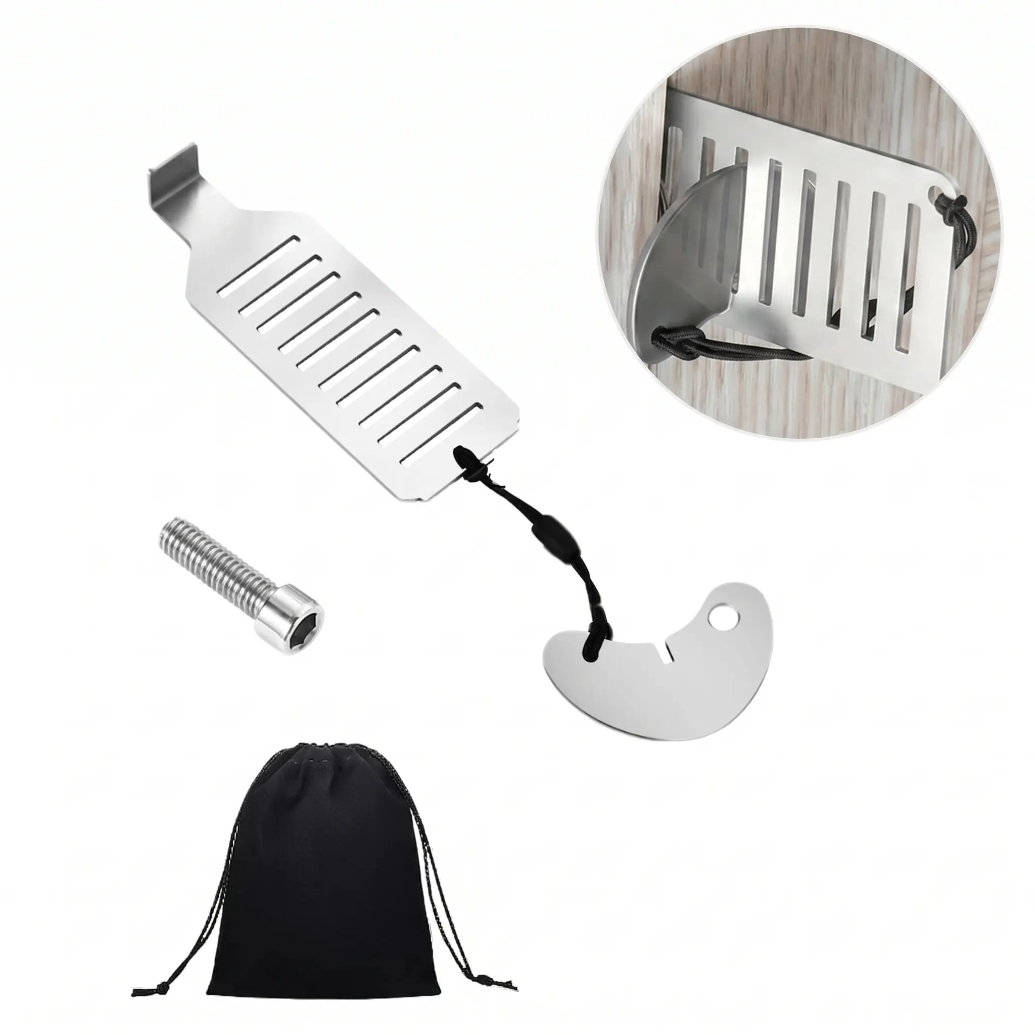 Portable Door Lock, Sturdy Lock, Easy to Use & Durable Door Locks, Door Hardware, Wide Application Security Device for Travel & Home-YY0