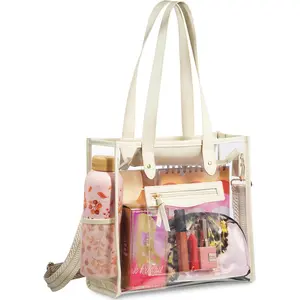 Laundry Clear Bag for Stadium Events - Large Transparent Tote - Clear Purse for Women, Work, Beach & Shopping