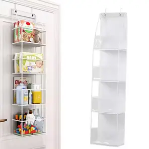 4/6 Layer Multi-functional Fabric Storage Bags Hanging Bag for Behind The Door Underwear Bra Pants Clothes Toys Doll Organizer