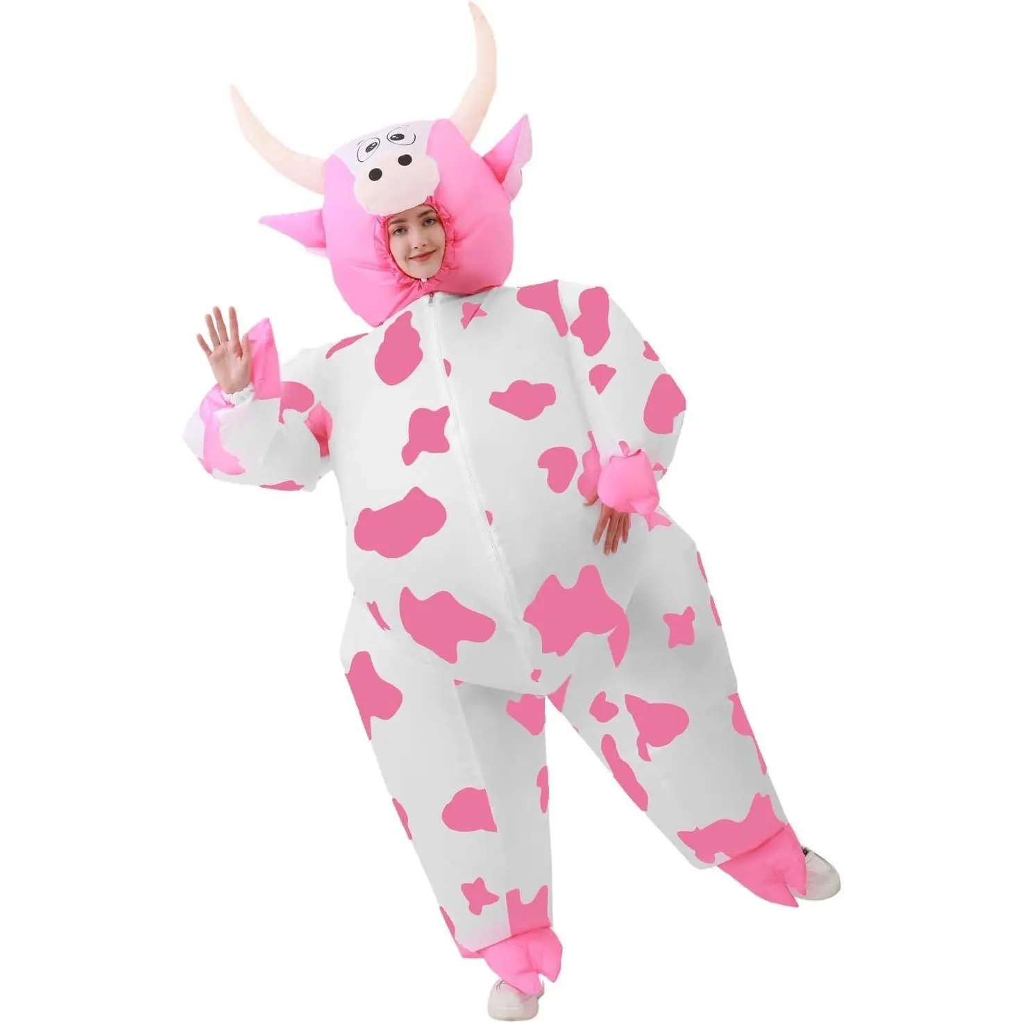 Adult Inflatable Cow Costume - Blow Up Halloween Costume(Gift)