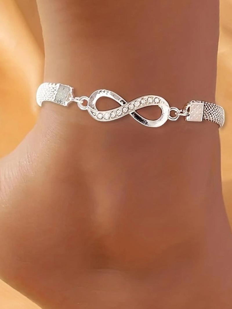 Elegant Simple Metal Style Vintage Jewelry for Summer, Women's Earrings Necklace & Rings & Bracelet & Earrings & Anklet Chain, Five-in-one Fashion Jewelry Accessories Suit for Gift Back To School, 90s Vintage Jewelry, Cute Jewelry