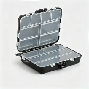 Double Sided Fishing Tackle Box, 1 Count Multi-compartment Fishing Lure Storage Box, Multifunctional Storage Box for Fish Hook & Accessories