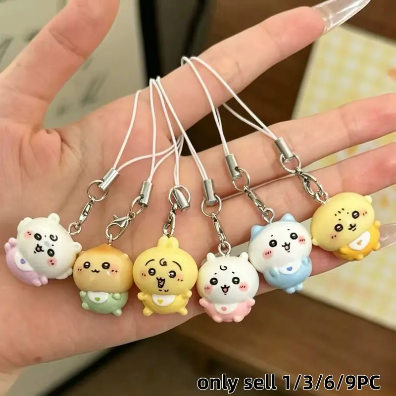 Kawaii Tiny Resin Pendant Cute Baby Outfit Usagi Hachiware Phone Lanyard Mini Keychain Small Bag Charm for Girls Student Gift,Birthday Gifts,Christmas Gifts,Keychain Collectibles
