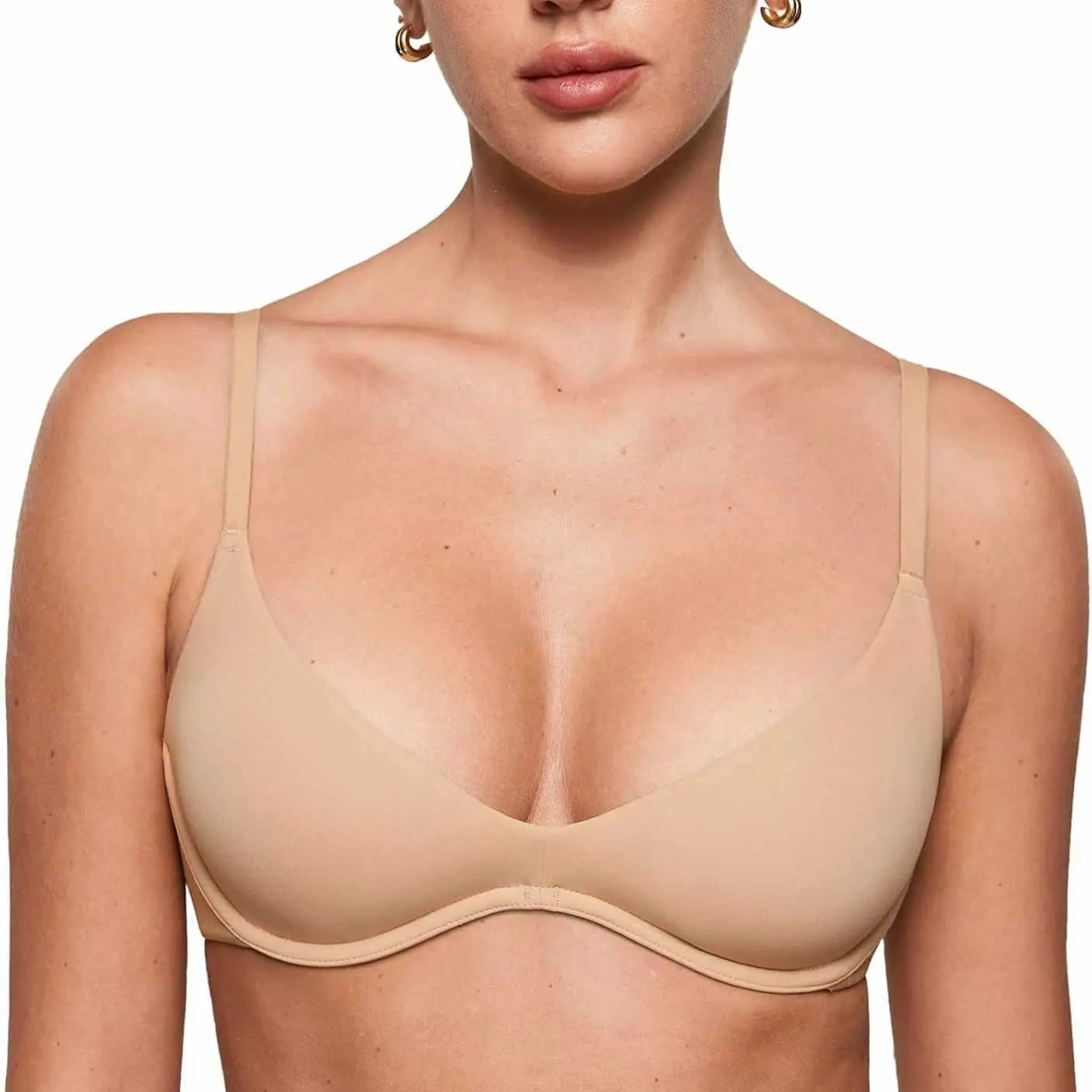 Women's Inbarely Plus Plunge Bra, Unlined Underwire Bra