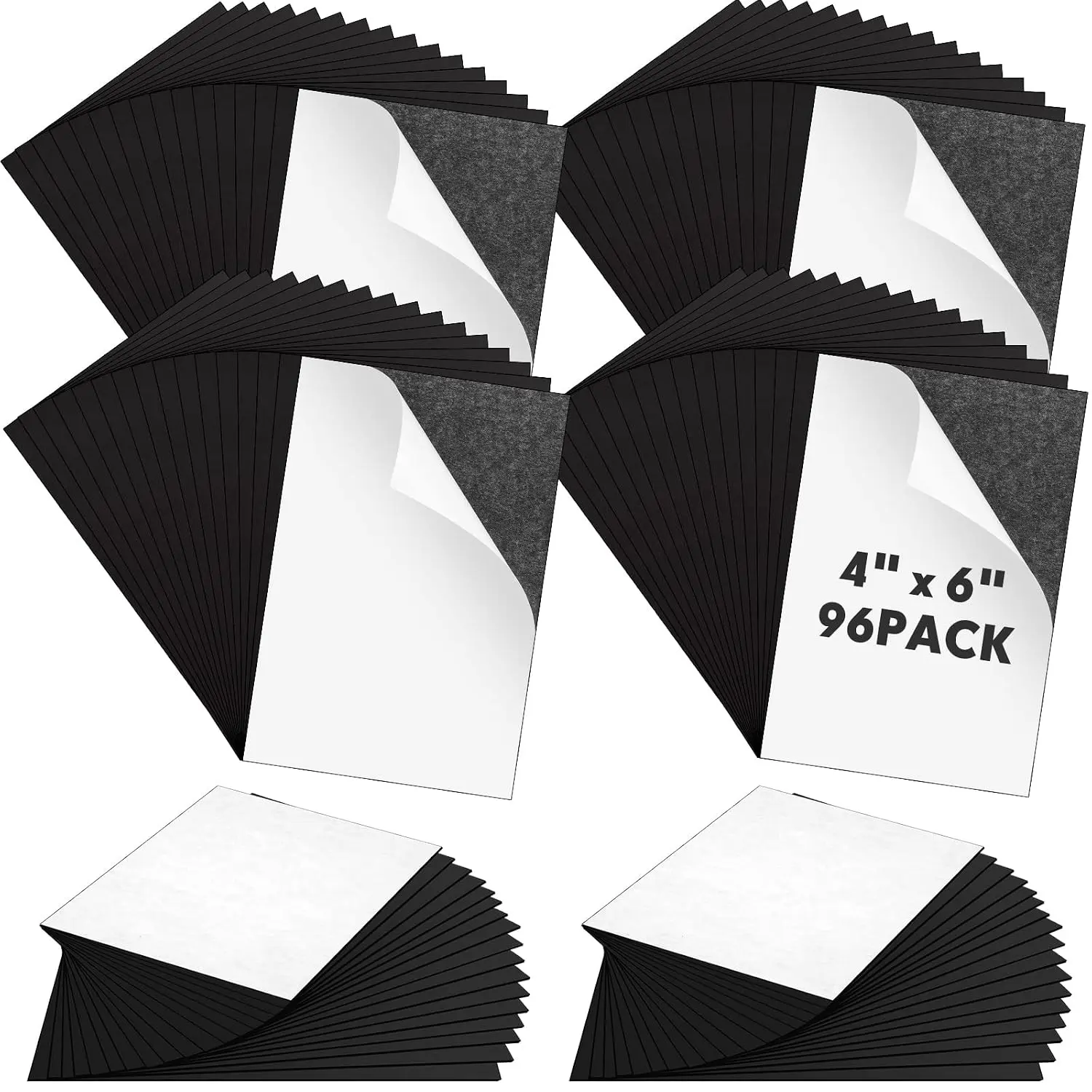 4 x 6 Adhesive Magnetic Sheets with Adhesive Backing Cuttable Magnetic Paper Stickers Flexible Peel and Stick for Picture Crafts Die Storage Photos(96 Pcs)