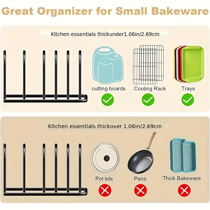 Metal Kitchen Storage Rack, Space Saving Countertop and Cabinet Organizer, Durable Cutting Board Holder, Compact Design for Home and Commercial Use