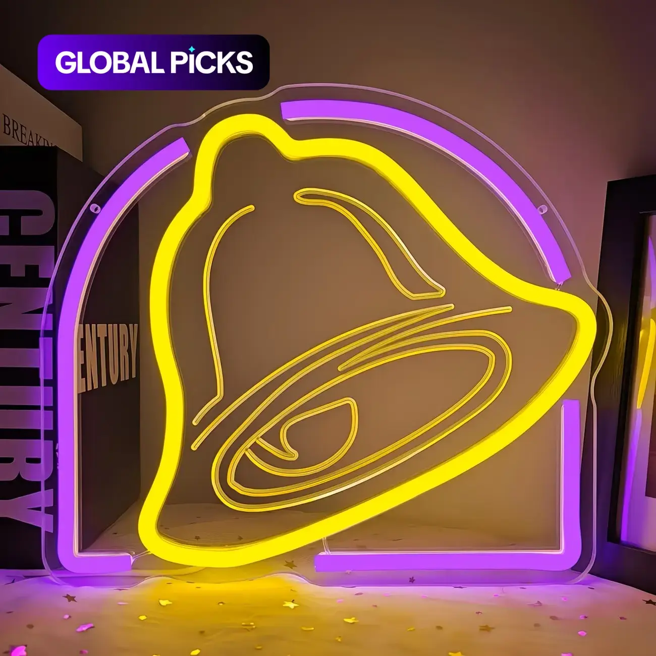 Taco Neon Signs for Wall Decor,Bell Neon Light,LED Night Light for Mexican Restaurant Decor,USB Powered for Kitchen Coffee Bar Coffee Shop Business Birthday Christmas Gifts, Home Decor Lighting, Led Neon Lights #GLOBAL PICKS