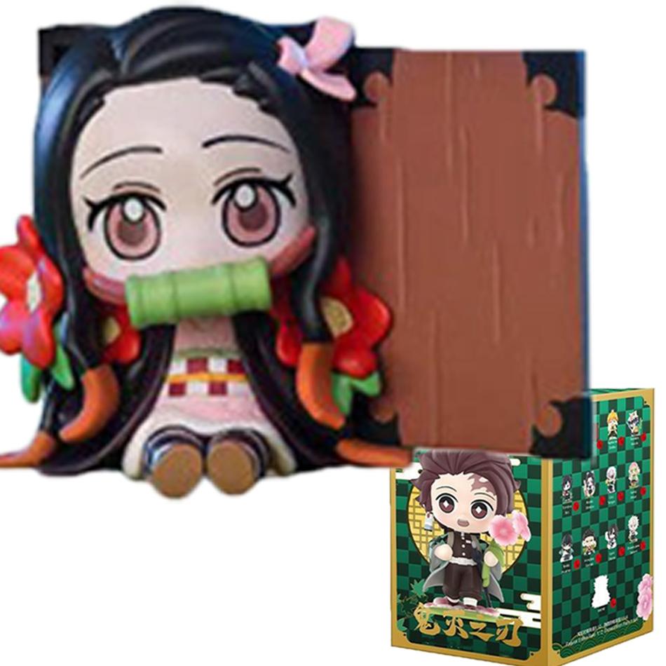 Demon Slayer Tanjiro Kamado Nezuko anime cartoon figure blind box creative personalized statue model ornament surprise gift box