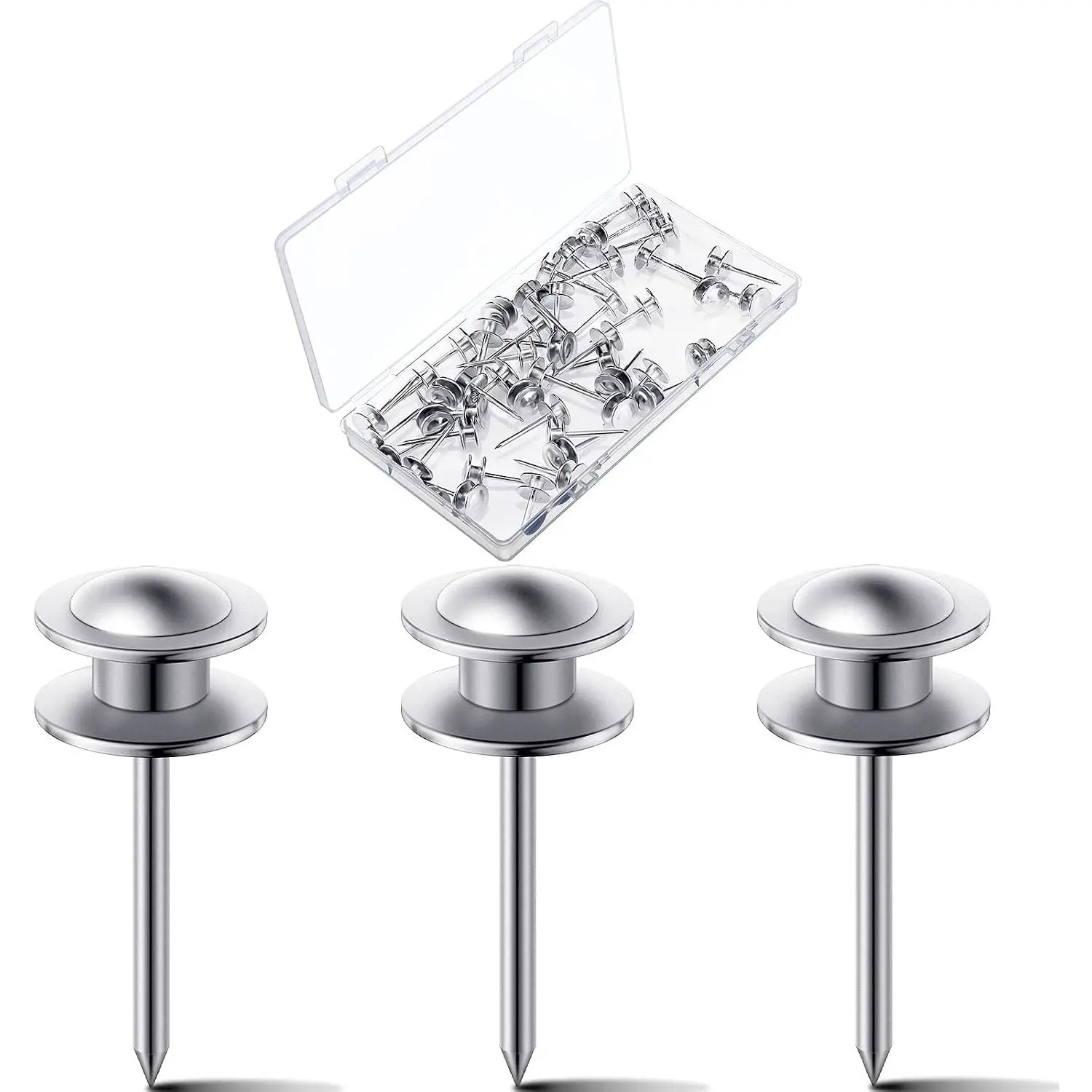 25 count Double Headed Picture Hangers Nails Small   Nails Picture Photo  Hook Pins Decorative  Hook Hangers for  Office School ()
