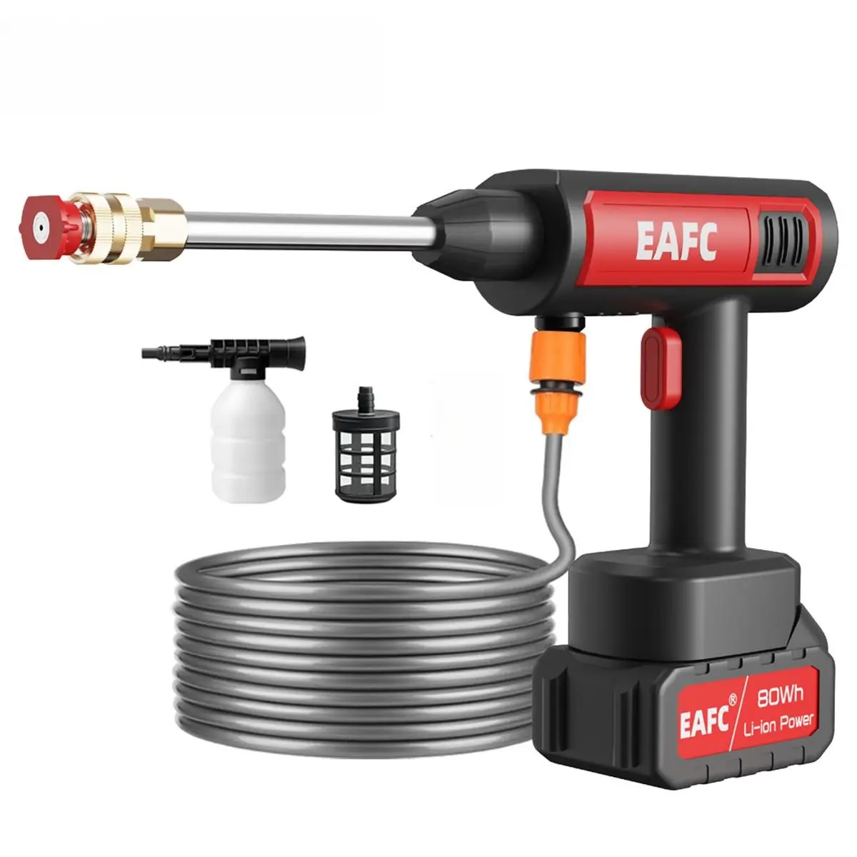 [Local Delivery] Type-C Rechargeable Portable Foam Sprayer pump Heavy Duty High Pressure Car Wash Water-Gun Suitable Pressure Wireless car Washer for Cars, Motorcycles, Gardens, Home