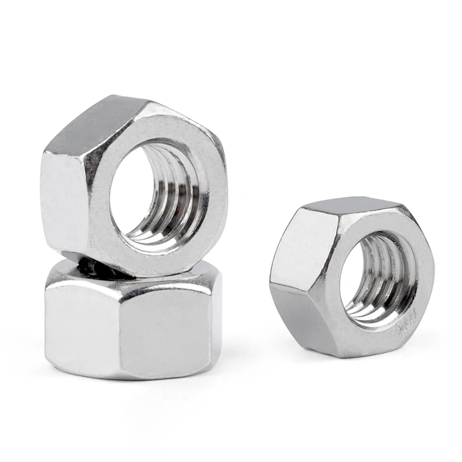 Hex Nuts, 150 Pack M6 304 (A2-70) Stainless Steel Hardware Nuts,Standard Inch Coarse Thread Nuts