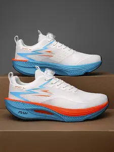 Women’s Dial-Lace Mesh Running Shoes, Shock Absorbing & Responsive Cushion Sneakers, Lightweight Non-Slip Slip-On Athletic Trainers