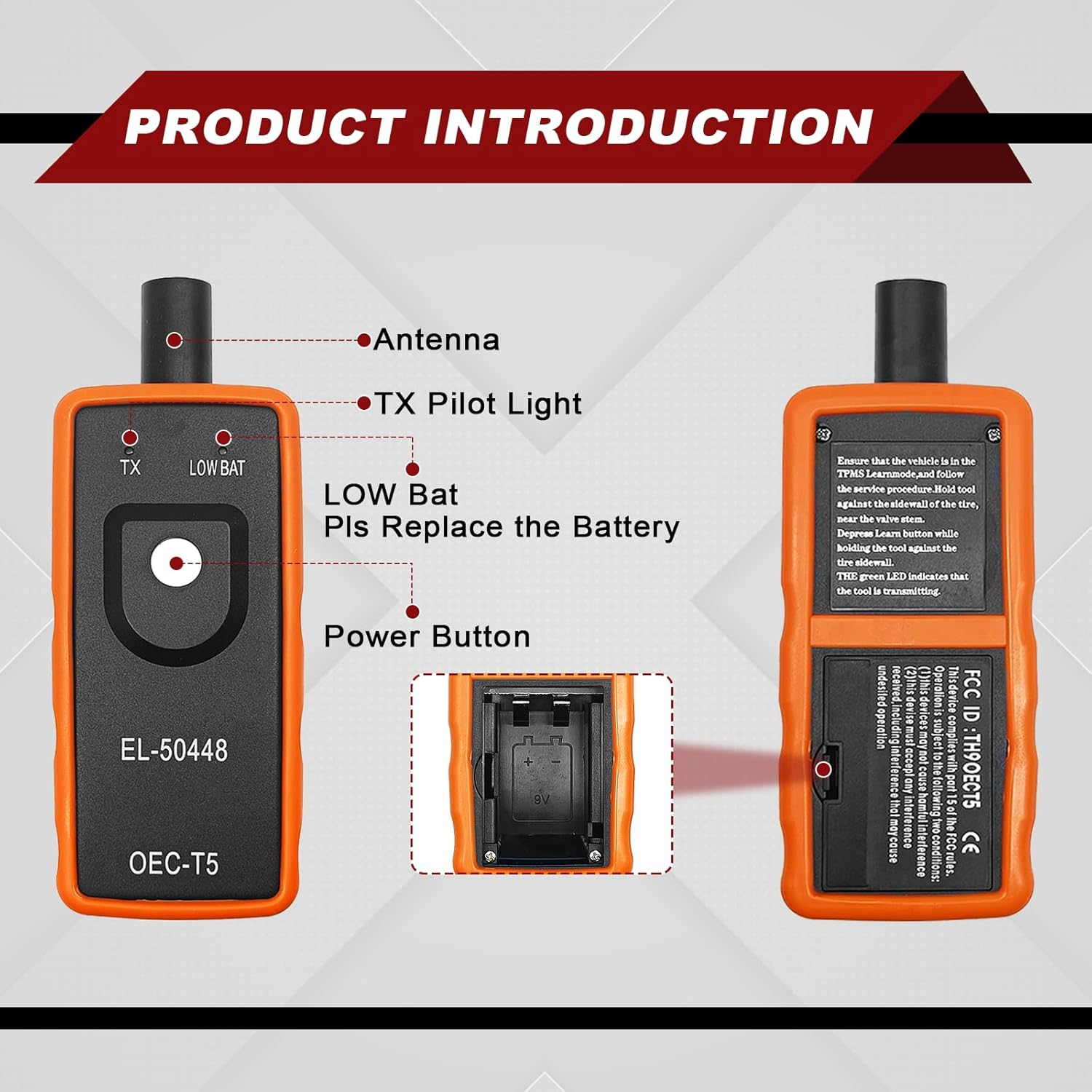 New Upgrade GM Automotive Tire Pressure Monitor - Tire Sensor Reset Tool Car Accessories EL-50448 Compatible with Most GM Series Vehicles