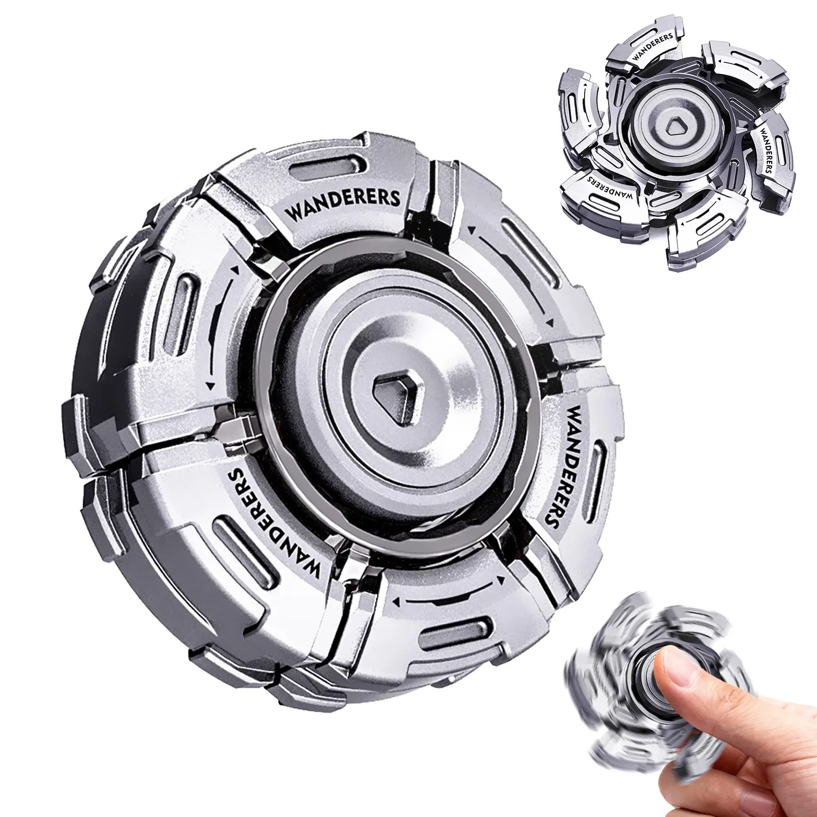 Metal Finger Spinner Toy, Smooth Rotation Stress Relief Tool, Adult & Kids Sensory Fidget Toy, Desk Accessory Yj29 Model