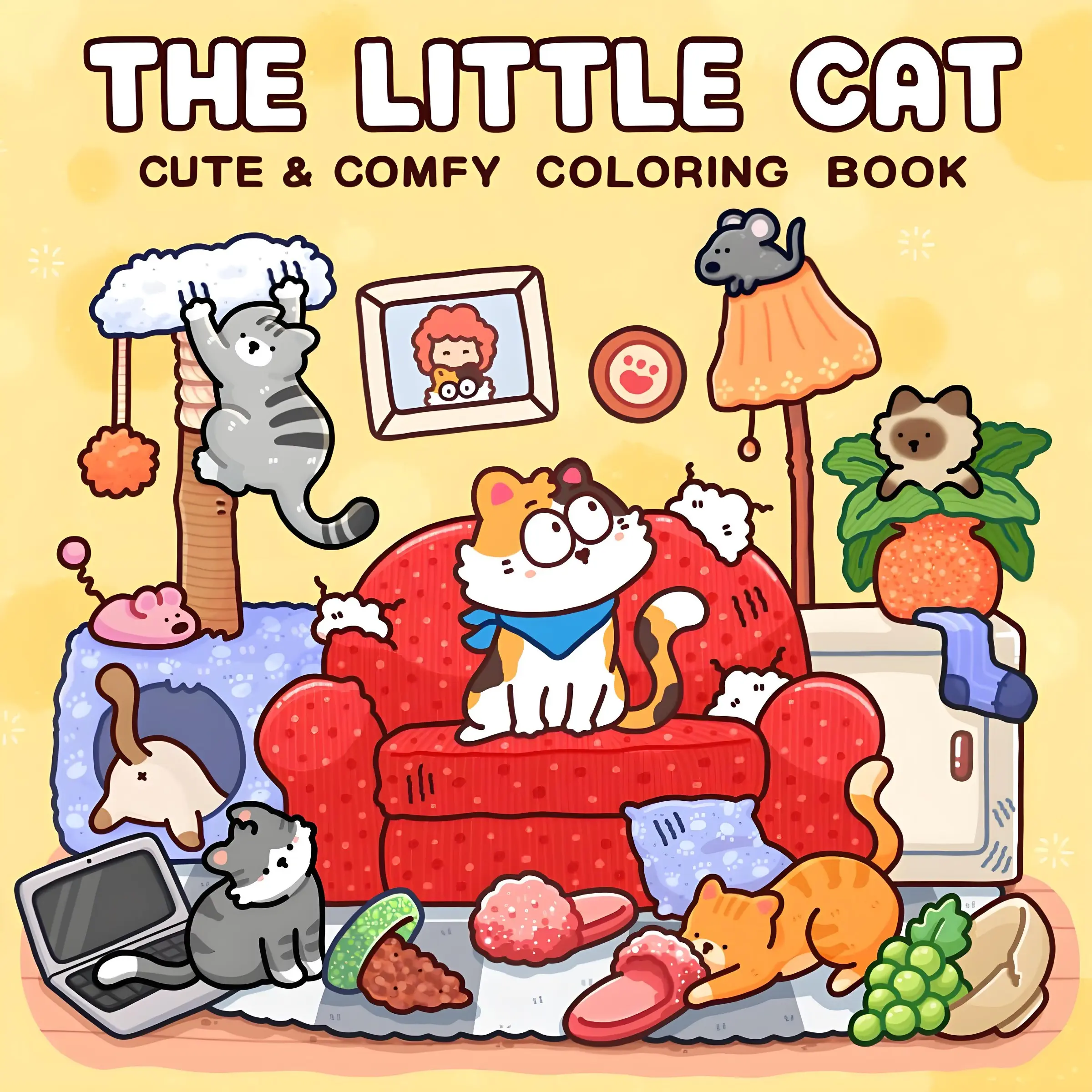 The Little Cat Cute & Comfy Coloring Book Kawaii Cat Life Adult Coloring Book Stress Relief Relaxing ASMR Coloring Pages For Cat Lovers Teens Adults,Holiday gifts, school start gifts,ColoringASMR