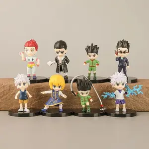 8Pcs Hunter x Hunter GON FREECSS Anime Figure Killua Zoldyck Action Figure Kurapika Figurine Japanese Collectible Model Doll Toy