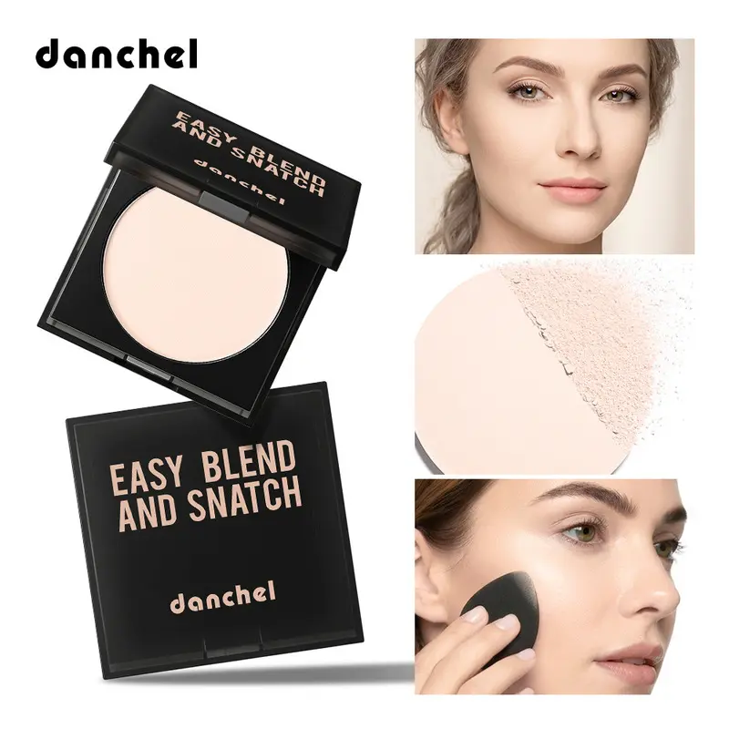 danchel Matte Setting & Contour Powder Cake, Smooth Texture No Caking, Longwear Oil Control Blurring Finish, Multi Shades Suitable For Light & Deep Skin Tones