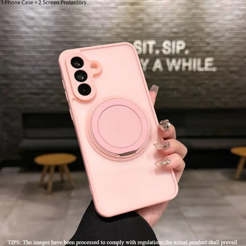 3 In 1 Premium 360° Rotatable Kickstand Phone Case Set With 2 Screen Protectors, Full Camera Lens Shield For Samsung Galaxy S26 Ultra S25 A57 A56 A55 A54 A37 A36 A26 A17 A16 A15 A14