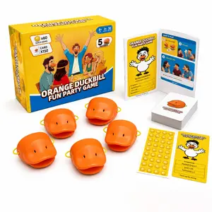 Duckbill Icebreaker Game, 5 Duckbills + 150 Cards + 60 Coins, Battery-Free Party Toy, Ages 8+, Perfect Gift for Family Gatherings