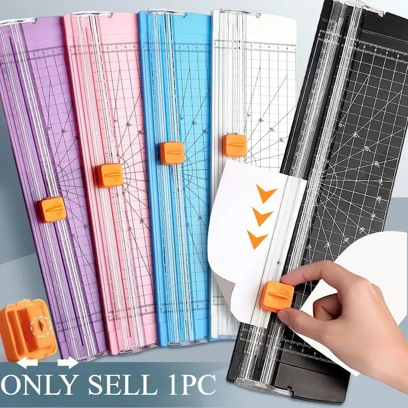 Professional A4/A5 Guillotine Paper Cutter Equipped with a Detachable Pull-out Ruler, Ideal for Photo Trimming Tasks and DIY Scrapbook Projects - A Lightweight Cutting Mat Machine Boasting Stable Oper