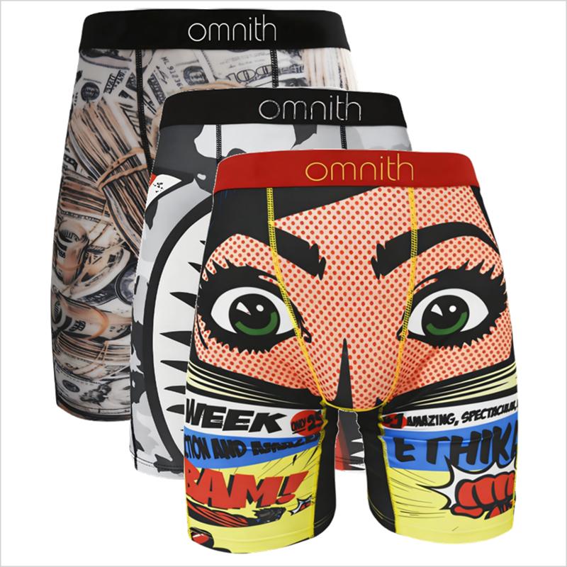 3Pcs/2Pcs Men's Boxer Shorts Streetwear Bold Print Styles Airy Breathable Fabric for All-Day Comfort Running Cycling Swimming Casual Use Plus Sizes Included - Menswear