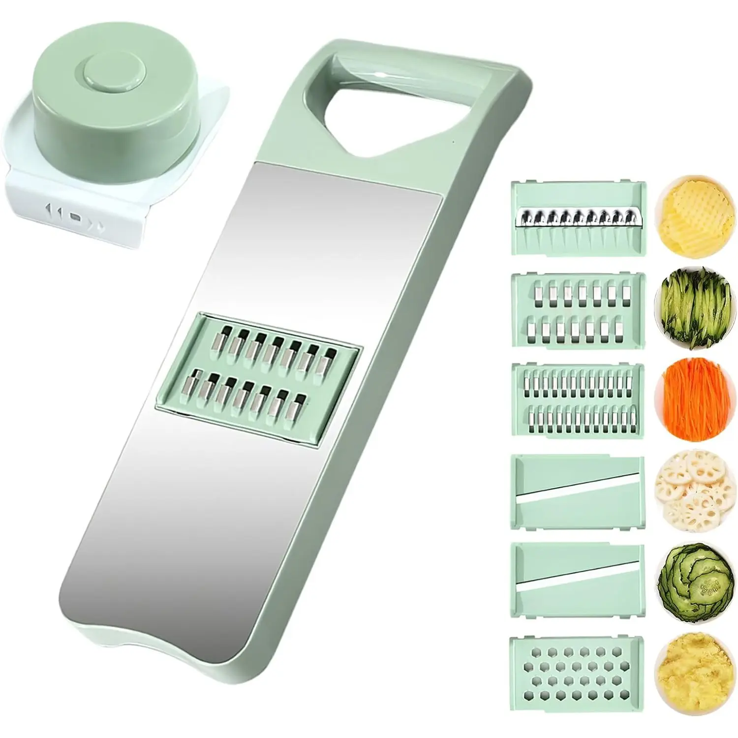 Multi-Functional Vegetable Slicer, Handheld Thin-Slice Food Cutter Set, Magnetic Kitchen Tool, Ideal for Vegetables, Potatoes, Onions, Carrots