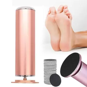 Adjustable Speed Electric Foot File, 60 Replacement Sandpaper Sheets, Portable Electric Pedicure Tool, Smooth Dead Skin Remover, Calloused Feet Remover Tool, Unisex Foot Care