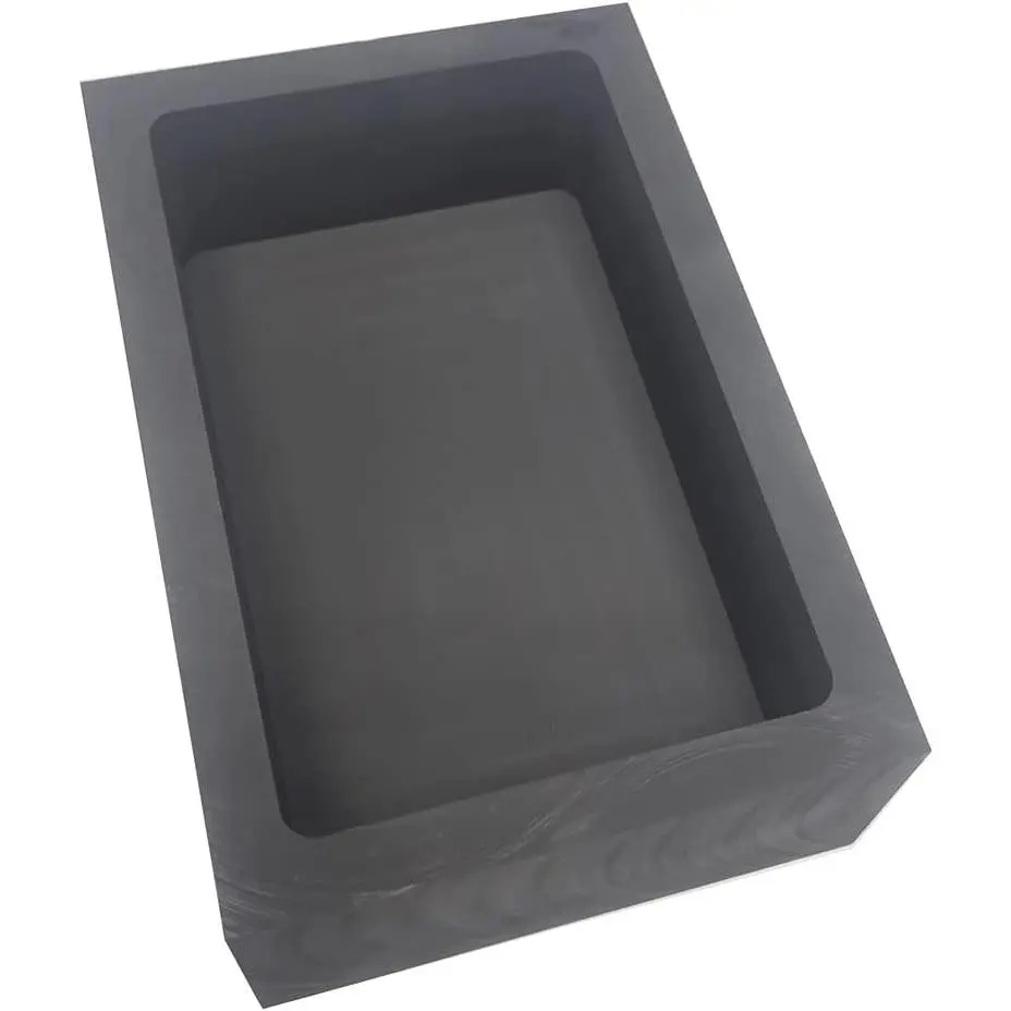 Gold Silver Graphite Ingot Mold Mould Crucible for Melting Casting Refining (150x100x50MM(7.5kg Gold / 4kg Silver))