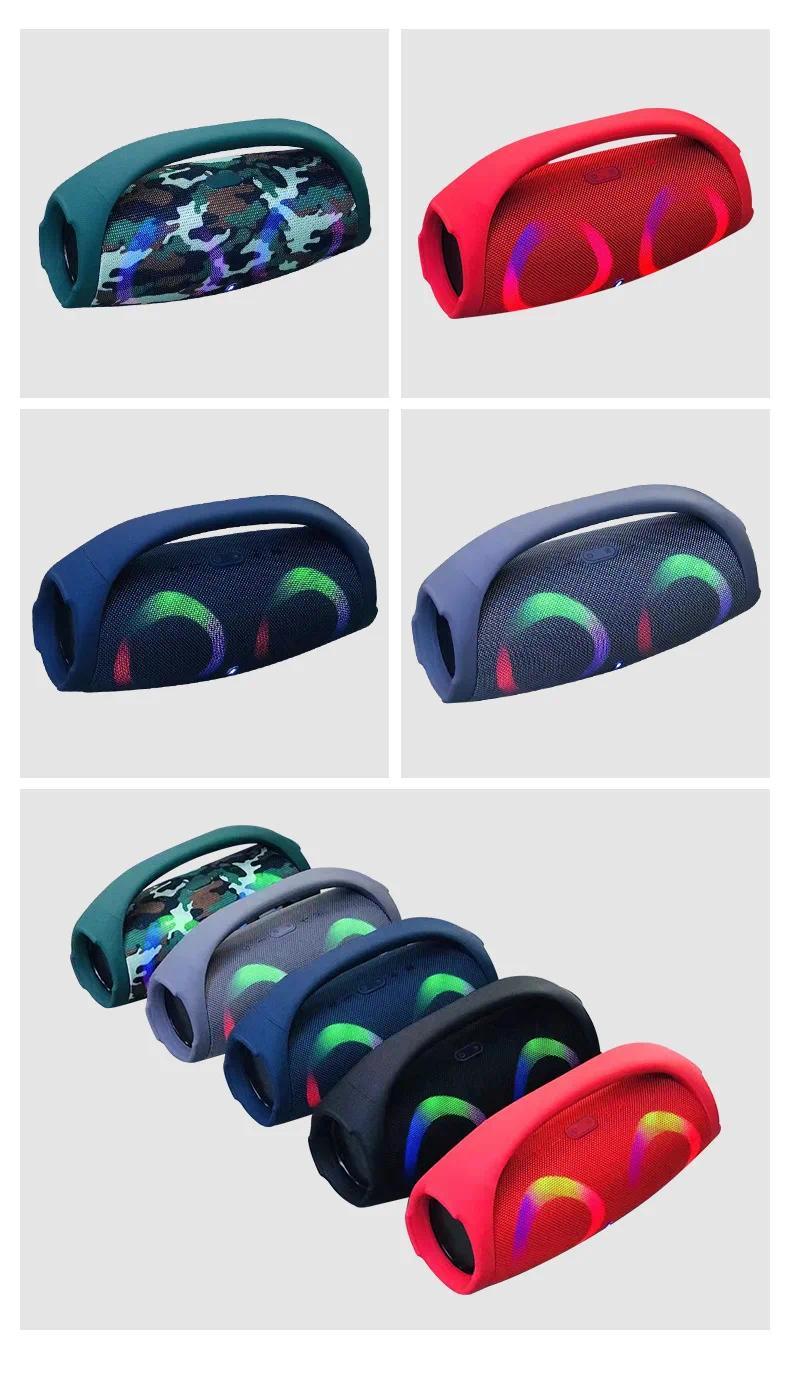 100W high power bluetooth speaker portable RGB colorful light waterproof wireless subwoofer 360 stereo surround TWS FM boombox