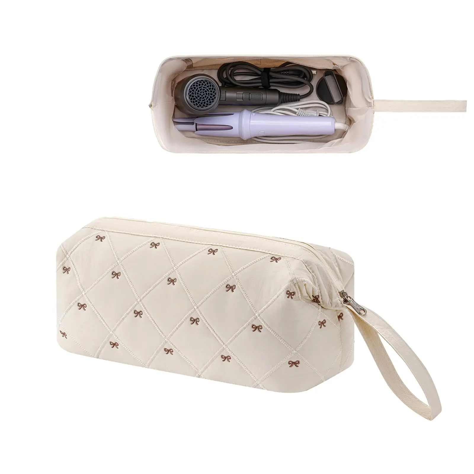 1 Hair Styling Tool Travel Pouch with Butterfly Design, Waterproof Storage Case for Hair Styling Accessories, Portable Multifunctional Storage Pouch for Hair Dryers and Curling Irons, Ideal for Business Trips and Back-to-School (Pouch Only)