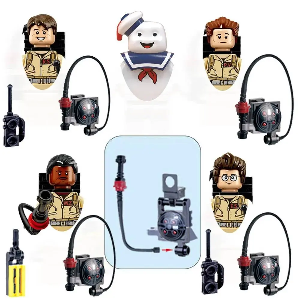 2026 new Ghostbuster Movie Mini Doll Figure Ghost Buster Dr. Raymond Stantz Stay Puft Marshmallow Man Building Block Brick Toy for Kids
