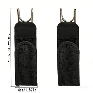Adjustable belt with iron hook, lazy belt with Velcro, elastic unisex Velcro belt buckle