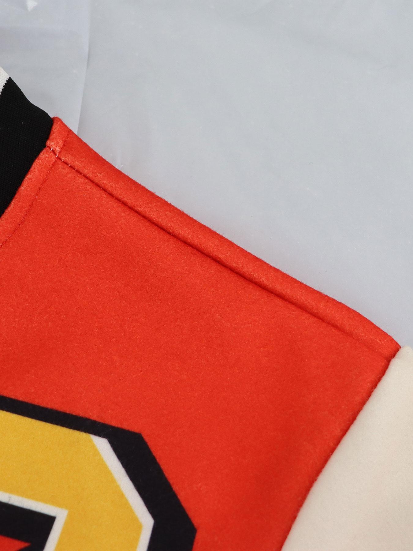 Women's Colorblock Letter & Striped Print Button Varsity Jersey Fitted Jacket, Casual Drop Shoulder Mock Neck Long Sleeve Outerwear, Ladies Spring & Fall Clothes