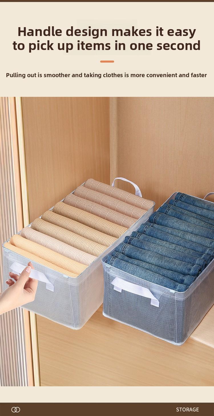 Transparent Clothes Storage Box, Drawer Organizer for Underwear Pants, Home Closet Organizer, Wardrobe Storage Container