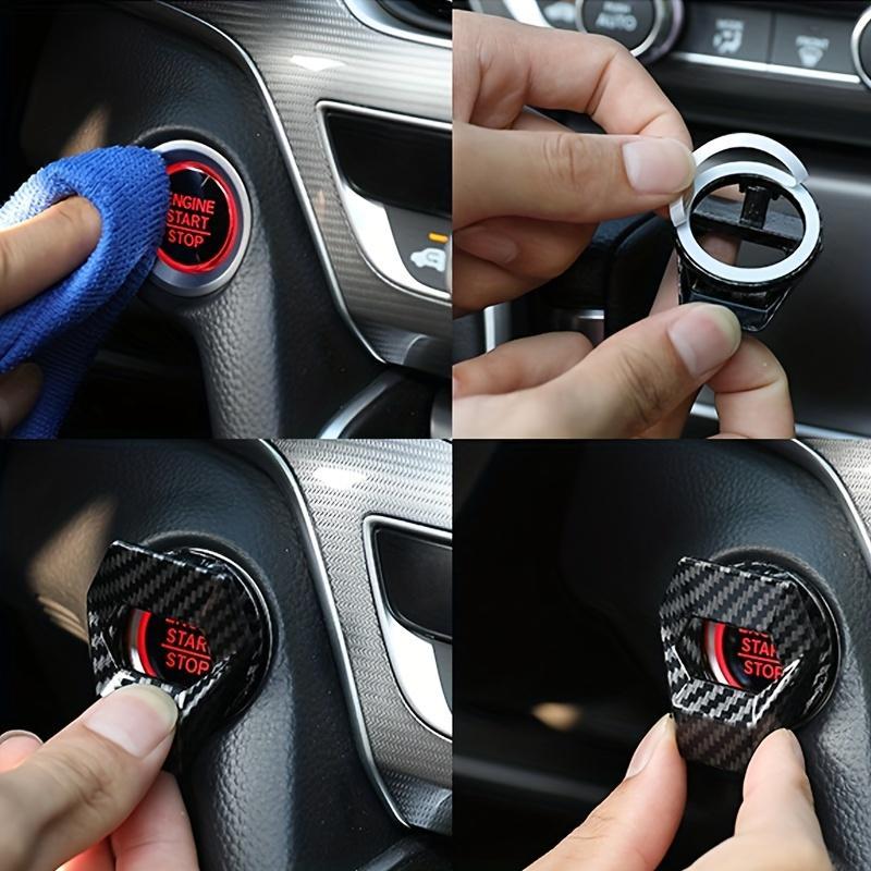 Car Engine Start Stop Button Cover, 1 Count Car Engine Start Stop Button Protector, Universal Car Interior Accessories for Most Cars