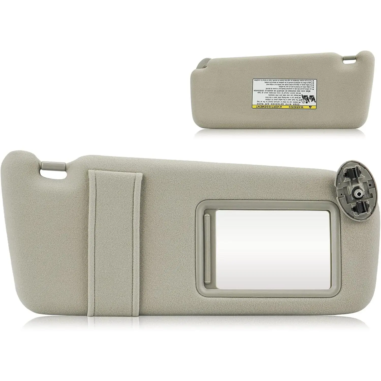 Beige Right Passenger Side Automotive Sun Visor Replacement for 2007-2011 Toyota Camry (Without Sunroof), Durable Car Exterior Accessory, Direct Fit, Easy Install, UV Prevention, Sunlight Blocker, Part No. 74310-06750-E0