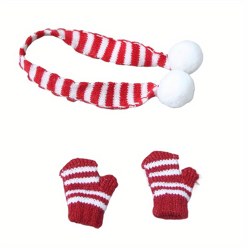 Set, Elf Doll Gloves, Elf Doll Scarf, Christmas Decoration, Creative Christmas Gift, Cute Small Items, Birthday Gift, Classroom Prizes, Party Decoration Supplies
