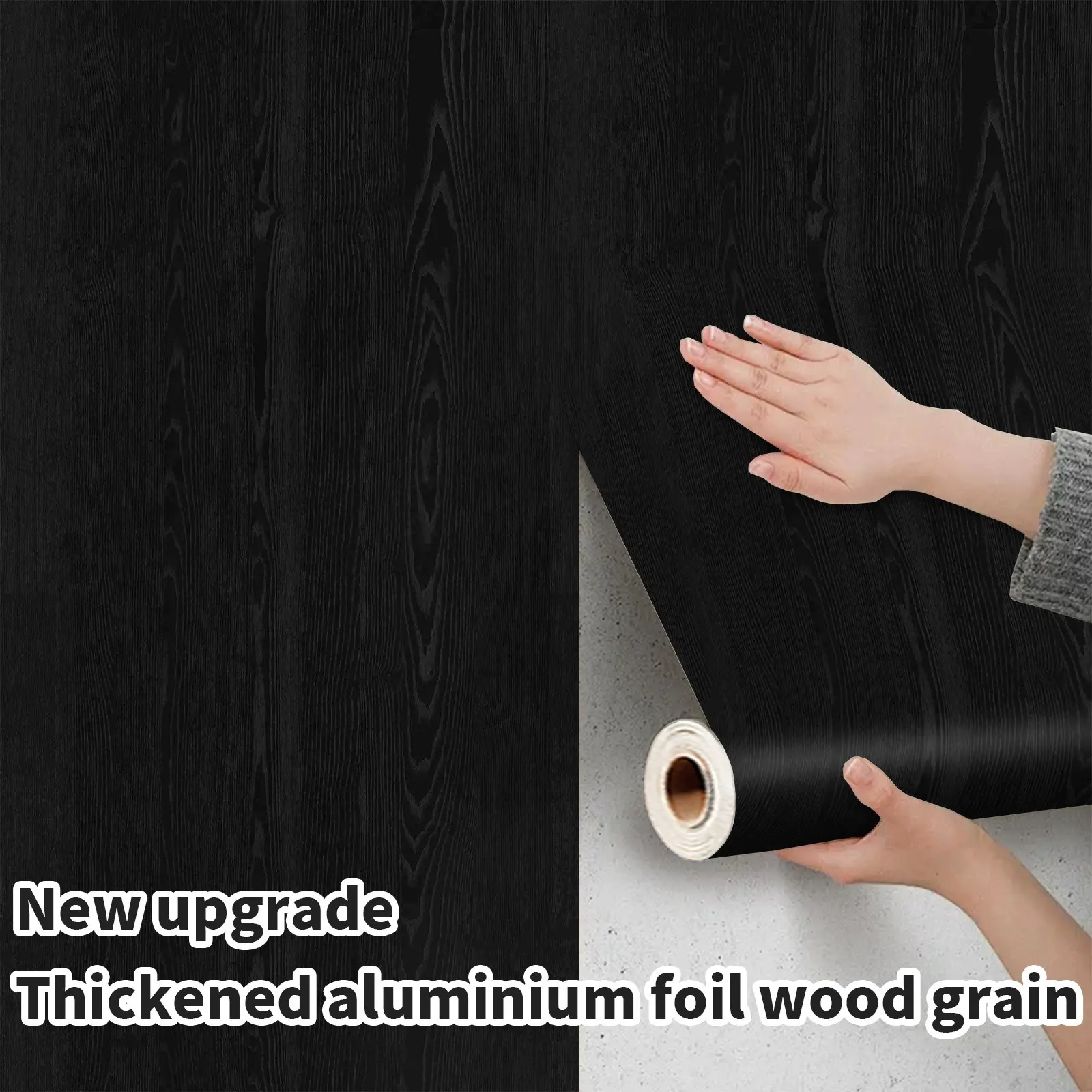 Vinyl Wallpaper Roll, Self-Adhesive Removable Wood Texture, Easy Clean, 17.7x118 Inches, for Countertops, Furniture, Kitchen Walls, Peel and Stick Wallpaper