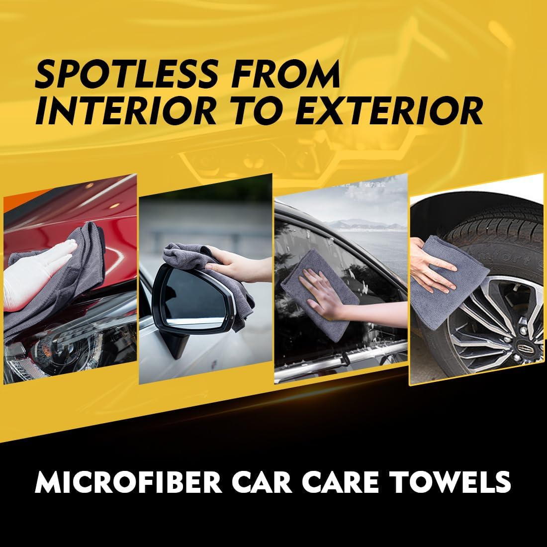 Microfiber Cleaning Cloth Microfiber Towels for Cars, Ultra Absorbent Washing Cloth, Lint Free Streak Free Cleaning Rags for Car, Kitchen, and Window