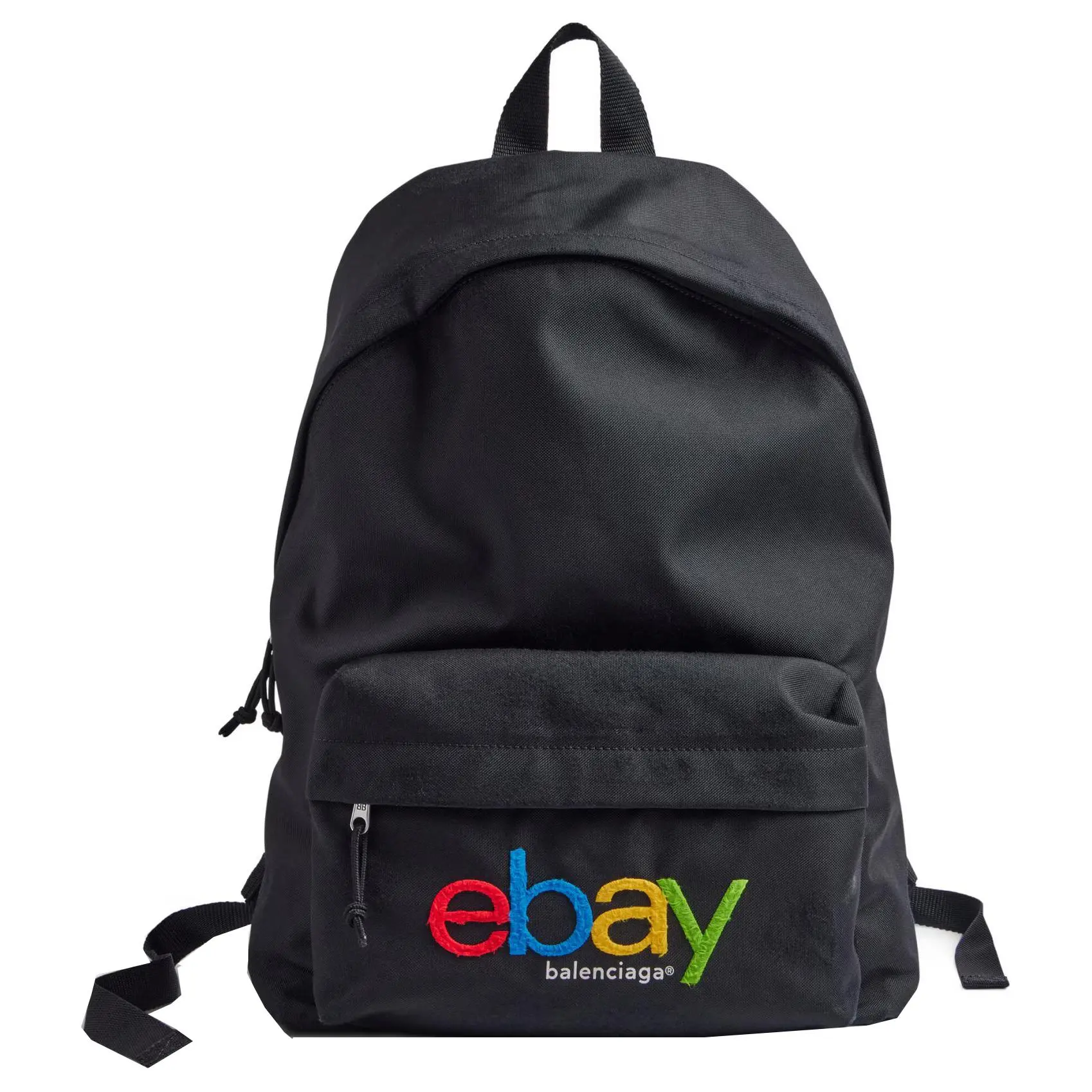 Balenciaga Explorer Backpack for Men – Logo-Zip Closure, Nylon, Black