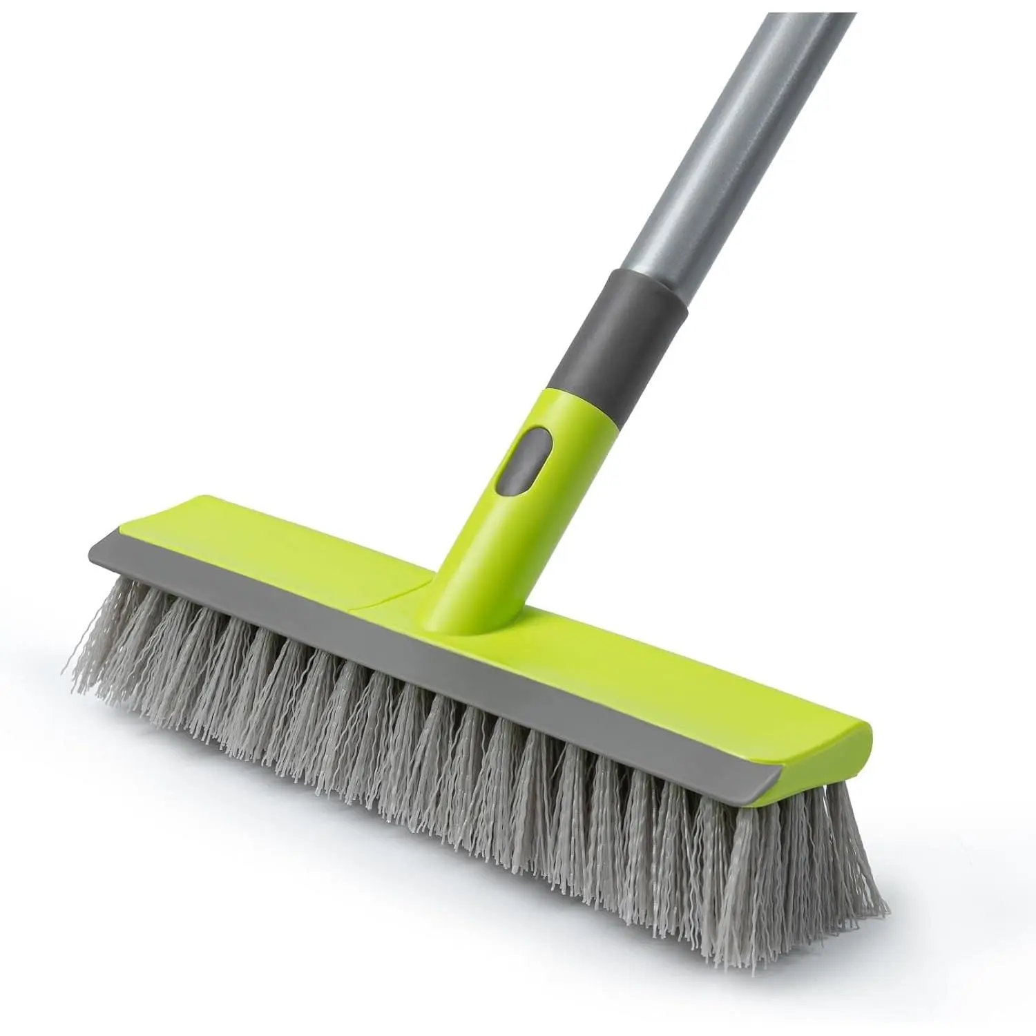 2 in 1 Floor Scrub Brush with 57" Long Handle - Scrape & Deck Floor Scrubber for Cleaning Smooth Concrete, Carpet, Patio, Kitchen Wall and Tile