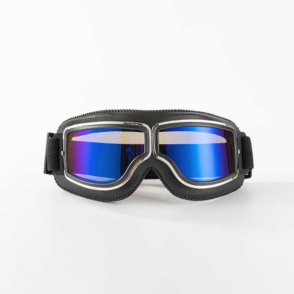 Men's Retro Style Harley Motorcycle Sunglasses UV400 Windpro of Cycling And Skiing protective and Dustproof Goggles  Leather Frame  To Be Used With Helmet